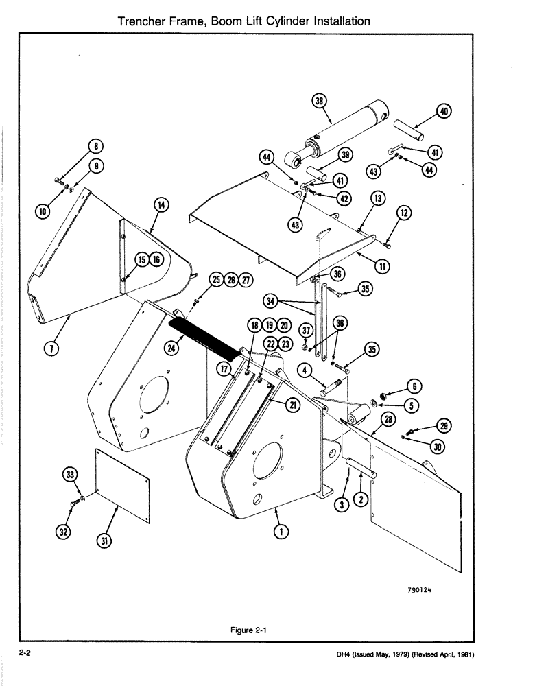 Схема запчастей Case DH4 - (2-02) - TRENCHER FRAME, BOOM LIFT CYLINDER INSTALLATION (89) - TOOLS