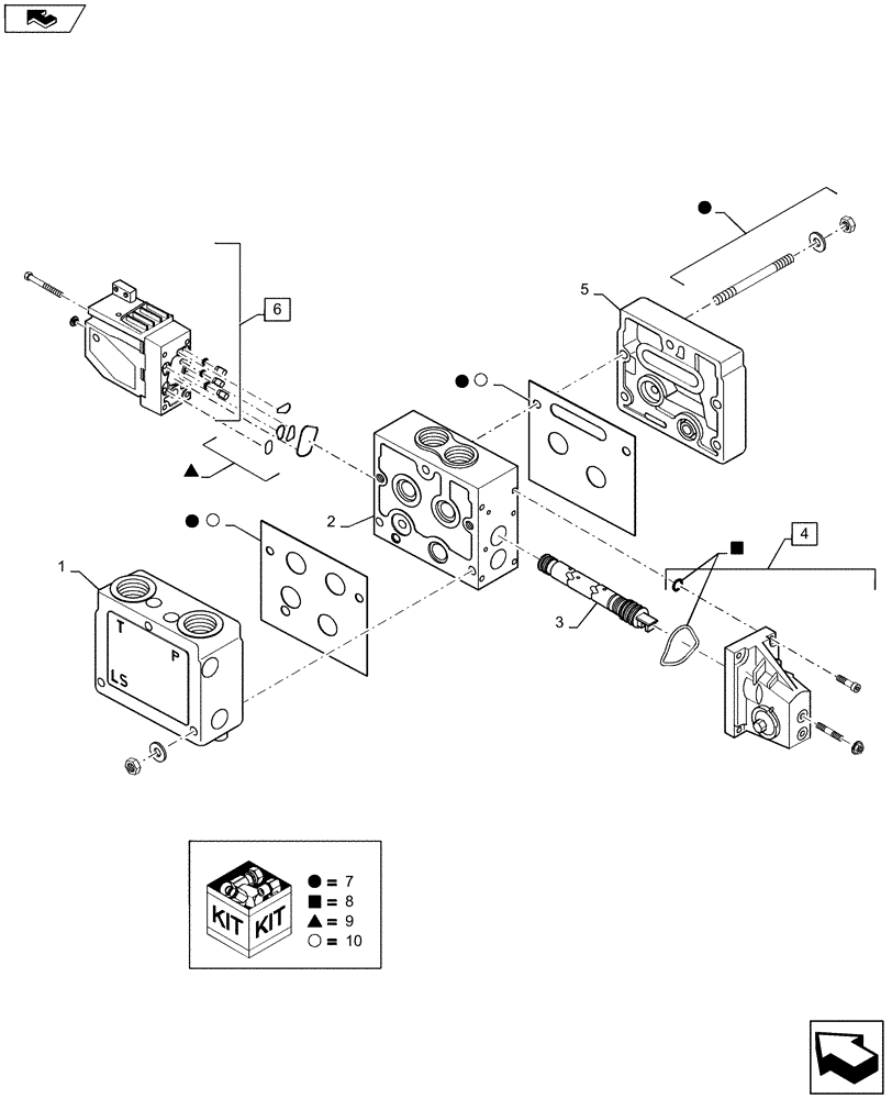 Схема запчастей Case 1221F - (35.359.AQ) - PROPORTIONAL, VALVE (35) - HYDRAULIC SYSTEMS