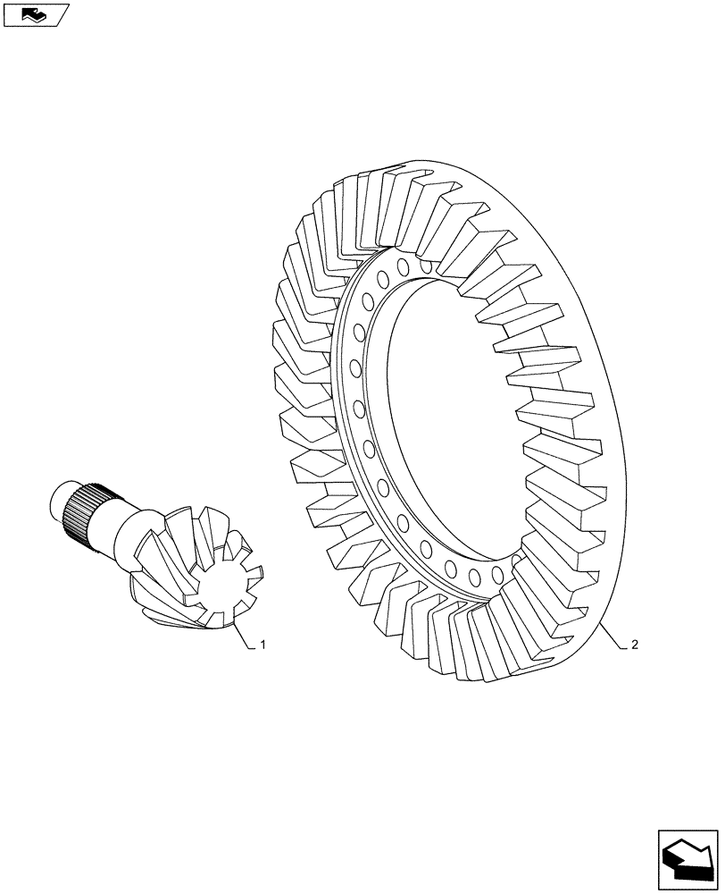 Схема запчастей Case 1221F - (21.140.AM) - DRIVE, GROUP (21) - TRANSMISSION