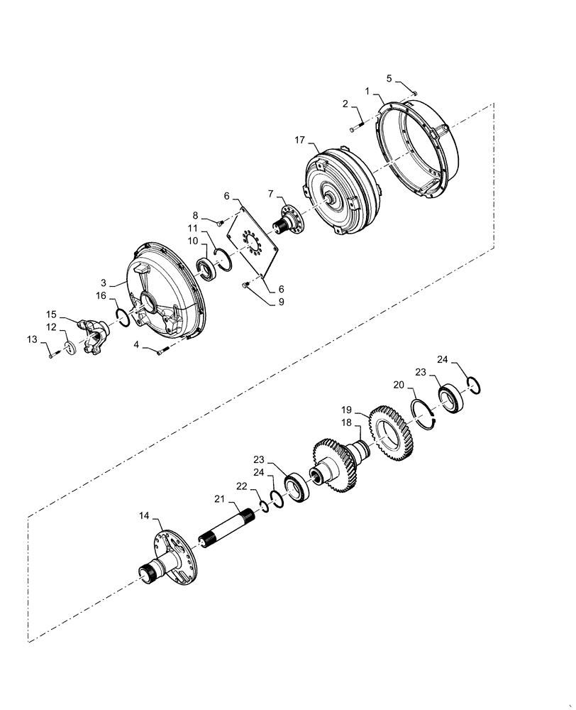 Схема запчастей Case 921F - (21.700.AA) - TORQUE CONVERTER AND INPUT SHAFT INSTALLATION (21) - TRANSMISSION