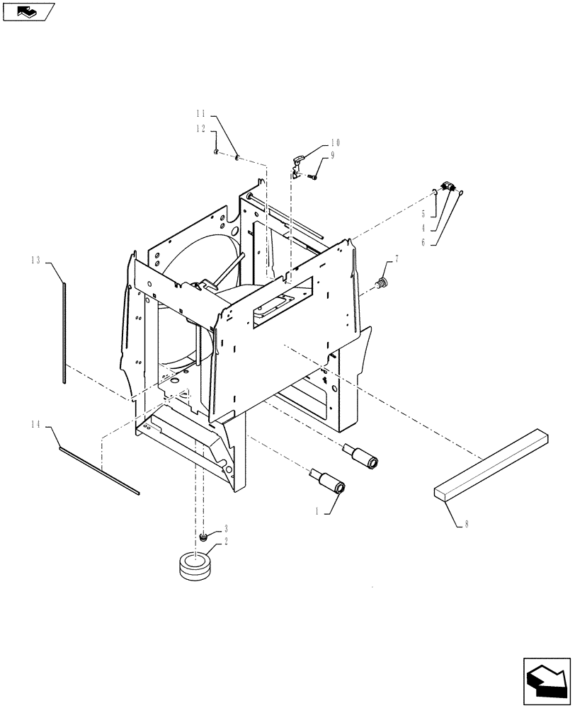 Схема запчастей Case 821F - (35.300.AN) - HYDRAULIC RESERVOIR FILTER (35) - HYDRAULIC SYSTEMS