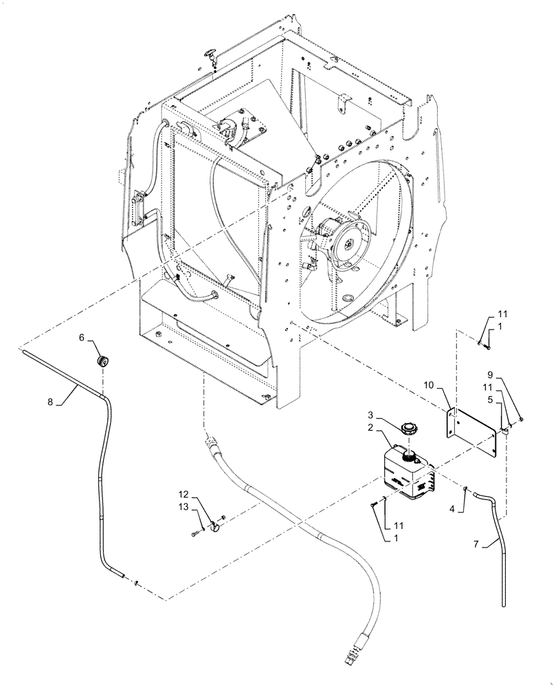 Схема запчастей Case 821F - (35.300.AB[01]) - COOLANT RECOVERY SYSTEM (35) - HYDRAULIC SYSTEMS