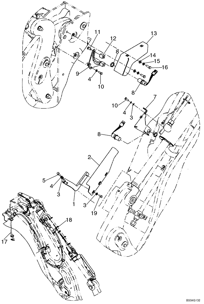 Схема запчастей Case 721E - (09-05) - CONTROL - RTD-RTT-HGT (XT LOADER) (09) - CHASSIS