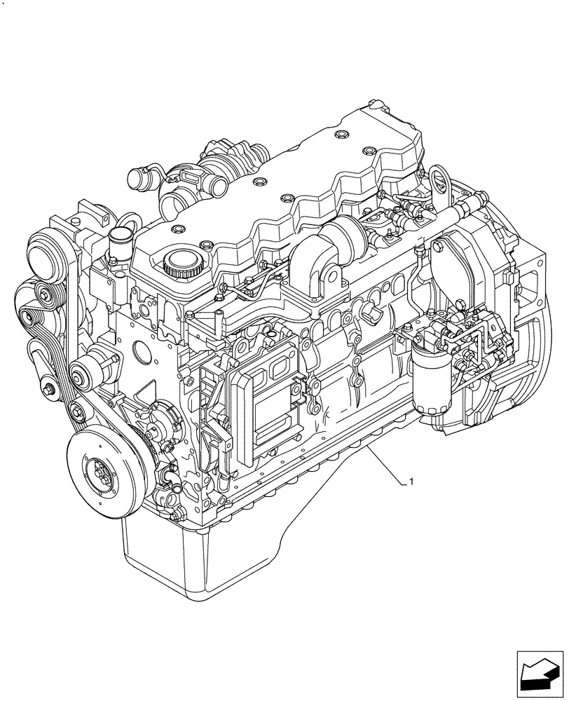 Схема запчастей Case F4HFE613C B004 - (10.001.AD) - ENGINE (10) - ENGINE