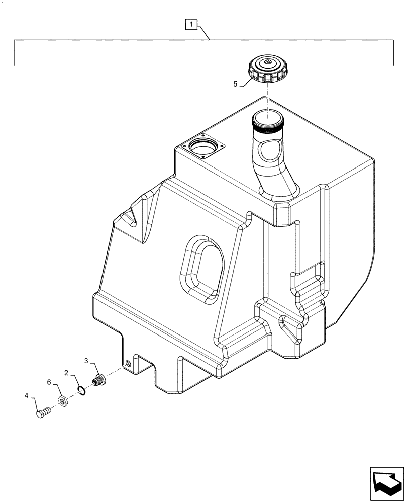 Схема запчастей Case TV380 - (10.216.AI) - FUEL TANK (10) - ENGINE