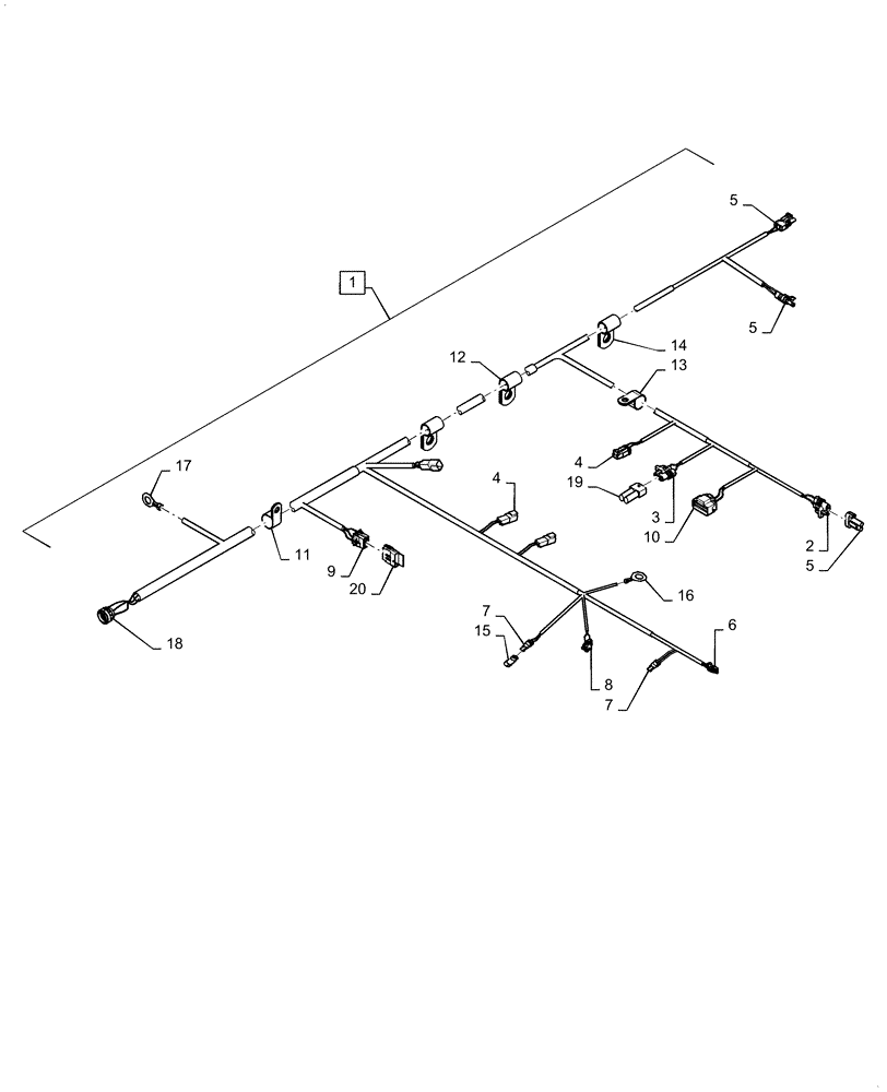 Схема запчастей Case 921F - (55.024.AA[01]) - WIRE HARNESS ASSEMBLY (55) - ELECTRICAL SYSTEMS