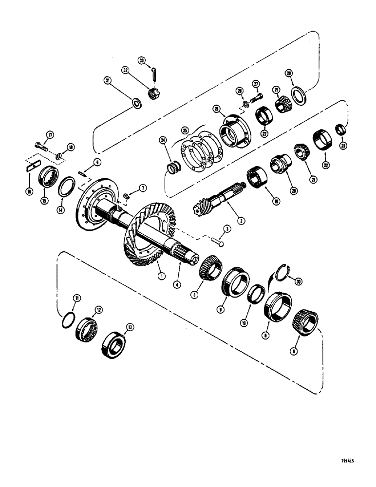 Схема запчастей Case 800 - (270) - RHINOMATIC WINCH, RING GEAR, PINION AND SHAFT (05) - UPPERSTRUCTURE CHASSIS