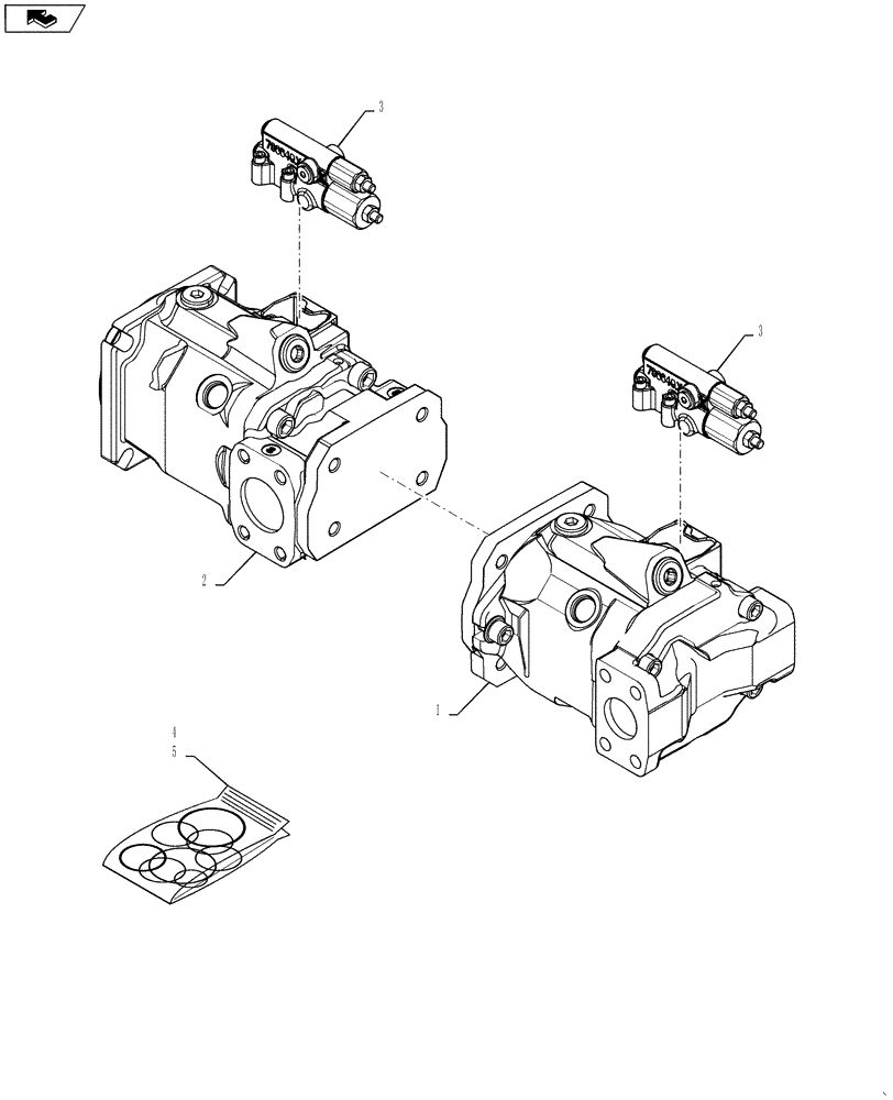 Схема запчастей Case 921F - (35.106.AD[01]) - MAIN HYDRAULIC PUMP ASSEMBLY (35) - HYDRAULIC SYSTEMS