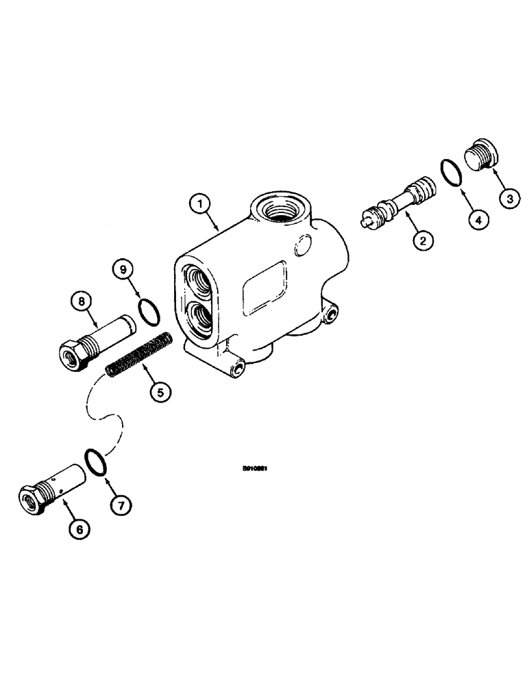 Схема запчастей Case 660 - (5-14) - PRIORITY FLOW DIVIDER VALVE - H672904 (05) - STEERING