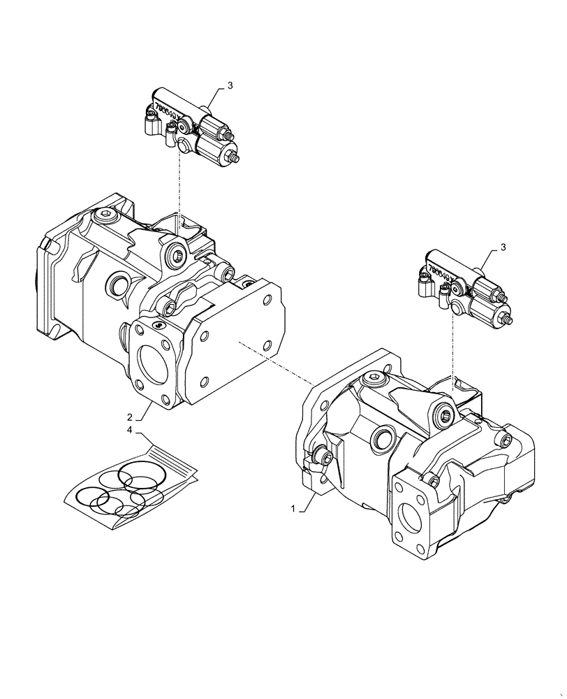 Схема запчастей Case 821F - (35.106.AD) - MAIN HYDRAULIC PUMP ASSEMBLY (35) - HYDRAULIC SYSTEMS