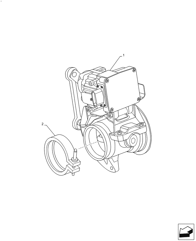 Схема запчастей Case F4HFE613C B004 - (10.254.AZ[01]) - ENGINE EXHAUST BRAKE, VALVE (10) - ENGINE