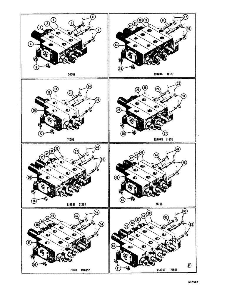 Схема запчастей Case 1000 - (286) - EQUIPMENT CONTROL VALVES (07) - HYDRAULIC SYSTEM