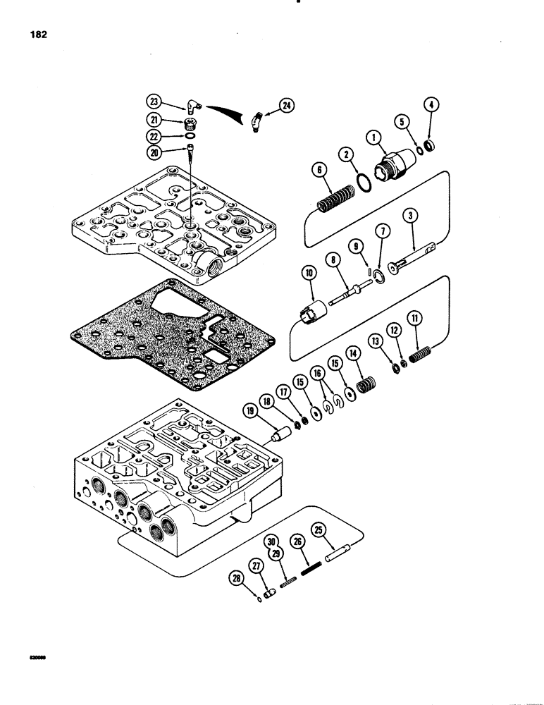 Схема запчастей Case 1150C - (182) - TRANSMISSION CONTROL VALVE, A140795 MODULATOR VALVE ADJUSTING PLUG (ITEM 1) SINGLE FORMED PIECE (06) - POWER TRAIN