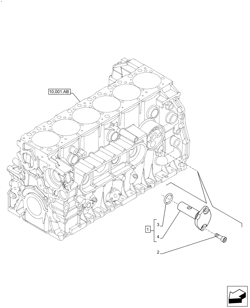 Схема запчастей Case F2CFE614G B003 - (10.304.AM) - PRESSURE CONTROL VALVE (10) - ENGINE