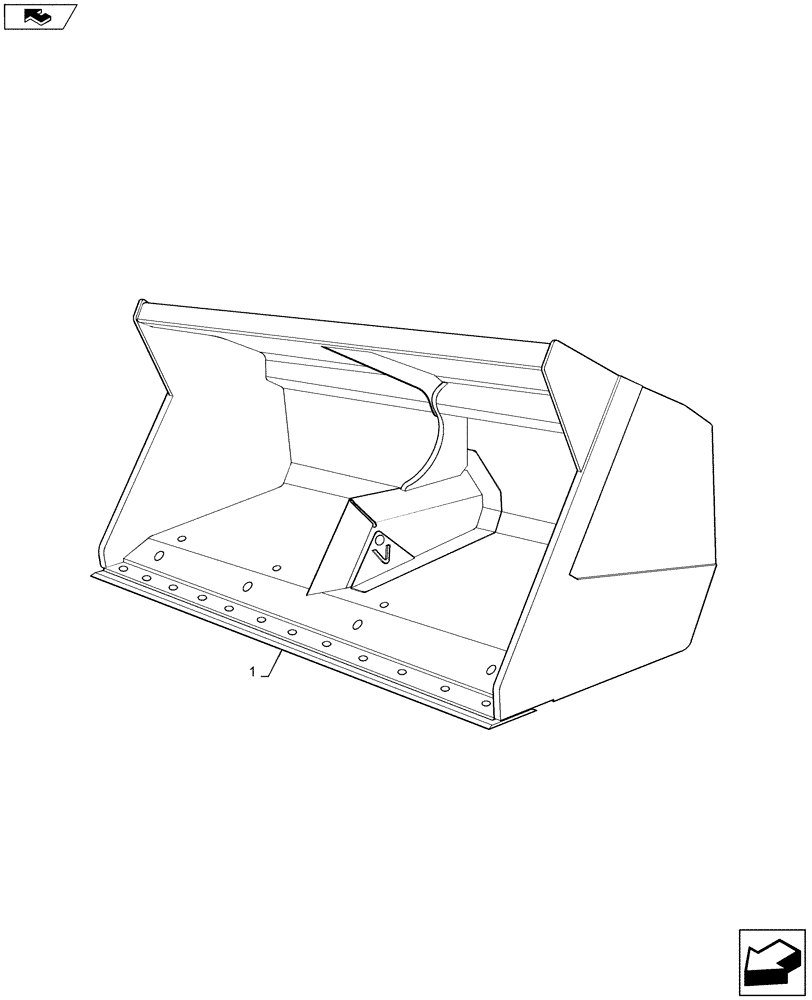 Схема запчастей Case 521F - (82.300.02) - BUCKET, HIGH TIP (82) - FRONT LOADER & BUCKET