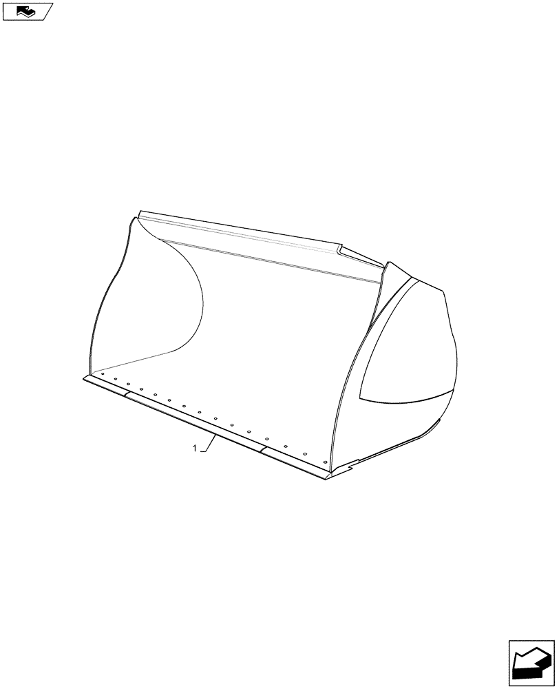 Схема запчастей Case 721F - (82.300.01) - BUCKET, LIGHT MATERIAL (82) - FRONT LOADER & BUCKET