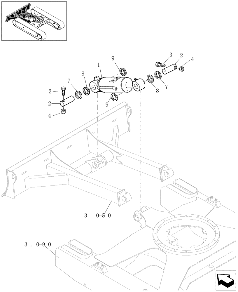 Схема запчастей Case CX20B - (3.051[01]) - DOZER BLADE CYLINDER ASSEMBLY (86) - DOZER