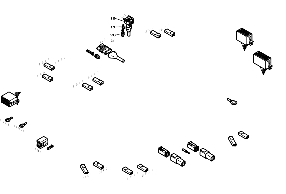 Схема запчастей Case 221D - (32.512[2989998000]) - OPERATORS CAB CABLE HARNESS BASE (55) - ELECTRICAL SYSTEMS