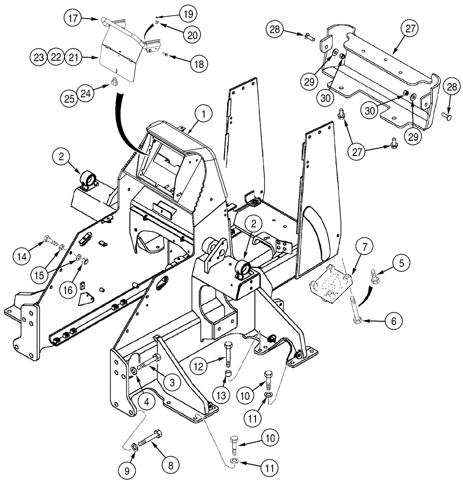 Схема запчастей Case 650H - (09-08) - FRAME, MAIN (09) - CHASSIS