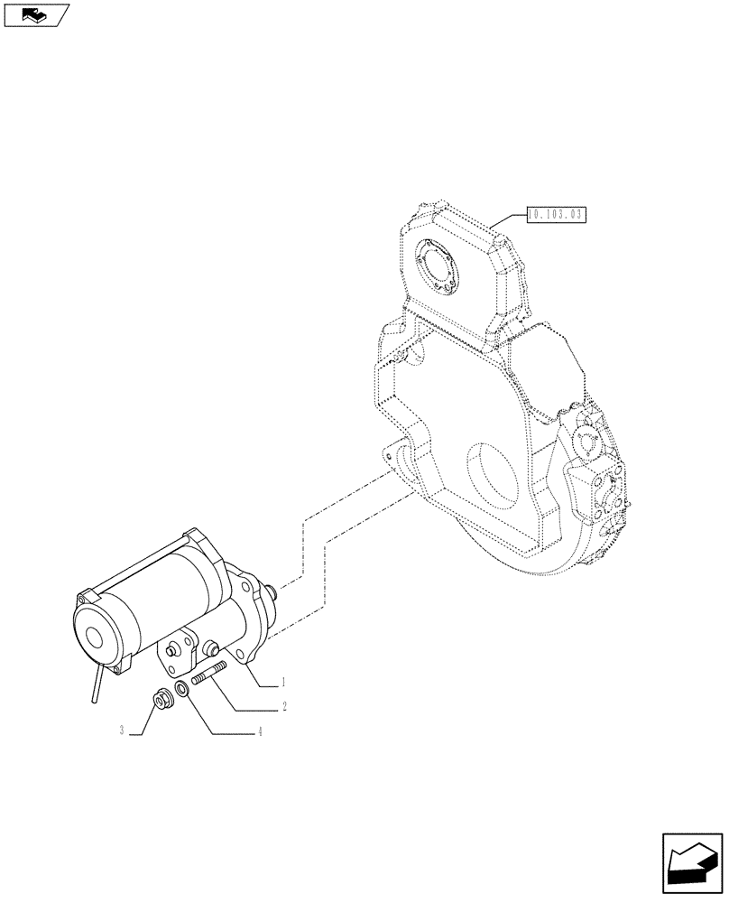 Схема запчастей Case F3BE0684N E918 - (55.201.01) - STARTER MOTOR (99488641) (55) - ELECTRICAL SYSTEMS