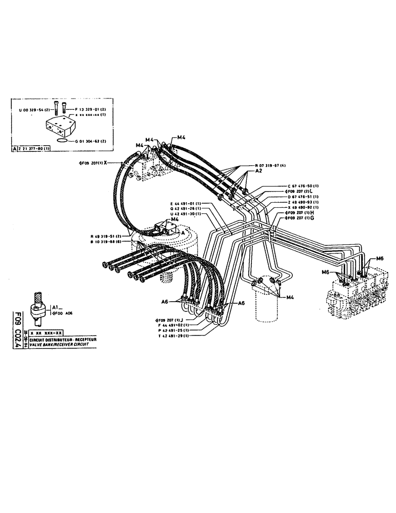 Схема запчастей Case 160CL - (106) - VALVE BANK/RECEIVER CIRCUIT (07) - HYDRAULIC SYSTEM