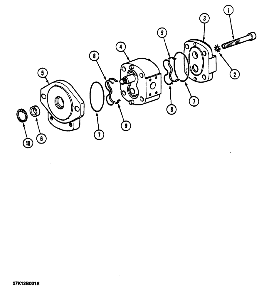 Схема запчастей Case 1088 - (124) - LOW PRESSURE HYDRAULIC PUMP (35) - HYDRAULIC SYSTEMS