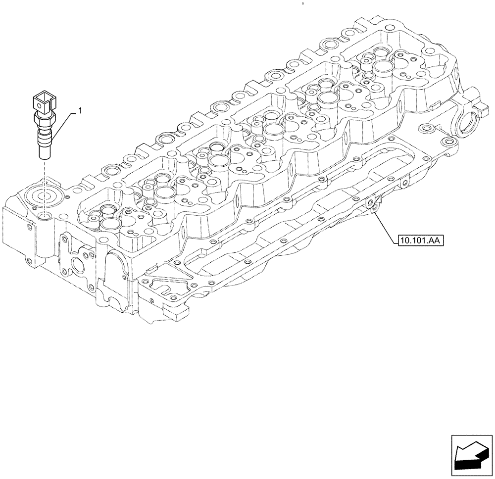 Схема запчастей Case F4HFA613L E001 - (55.012.AA) - ENGINE, SENSOR,TEMPERATURE (55) - ELECTRICAL SYSTEMS