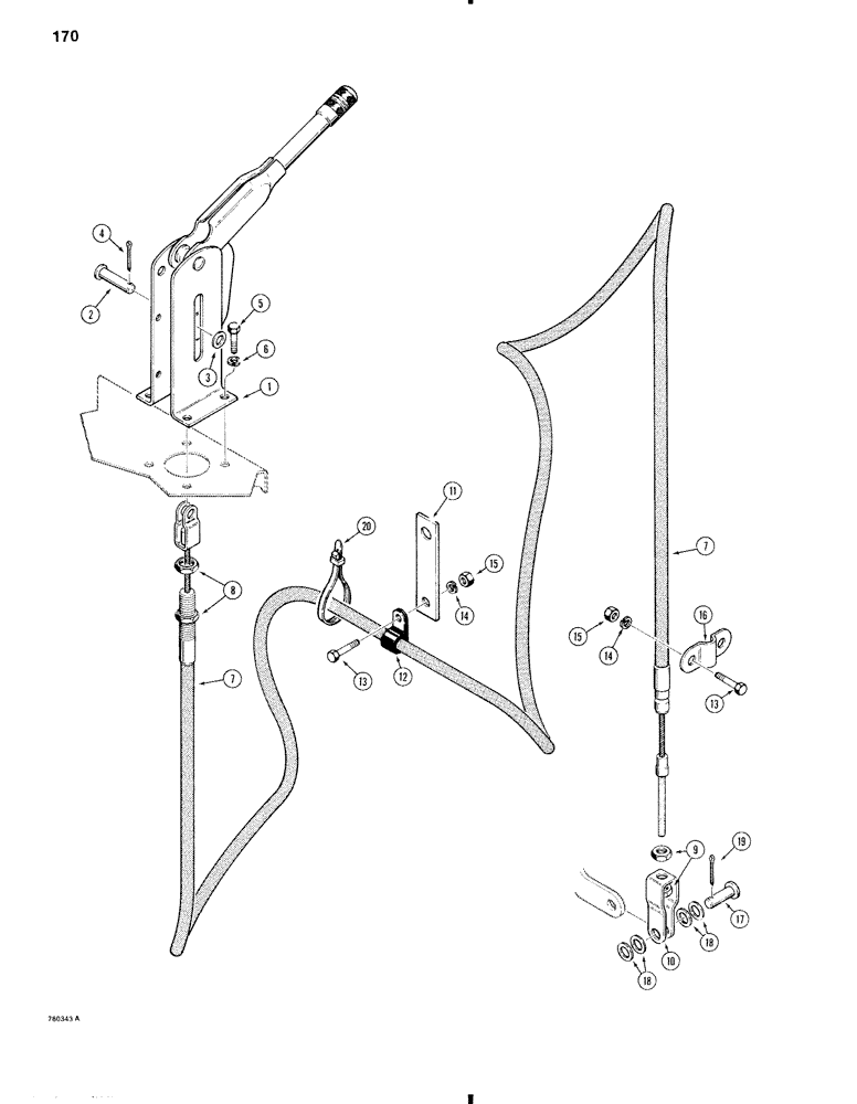 Схема запчастей Case W11 - (170) - PARKING BRAKE (07) - BRAKES