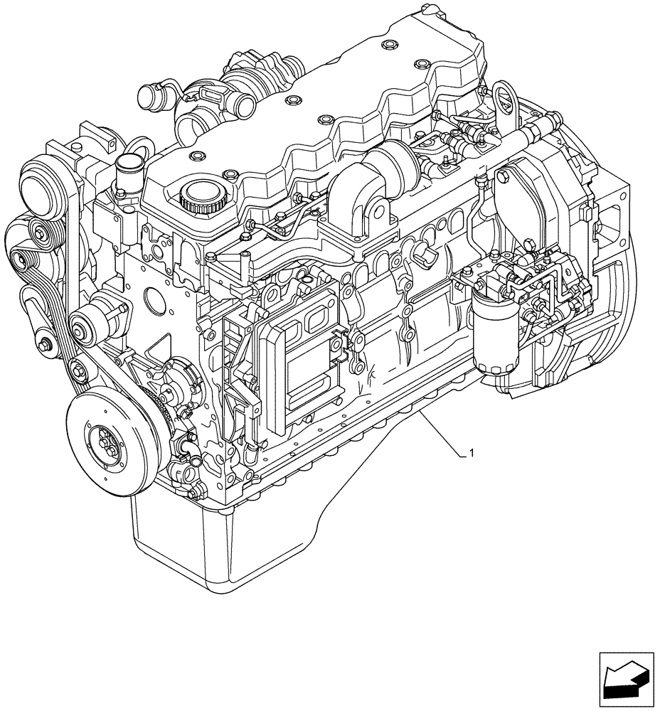 Схема запчастей Case F4HFE613F A001 - (10.001.AD) - ENGINE (10) - ENGINE