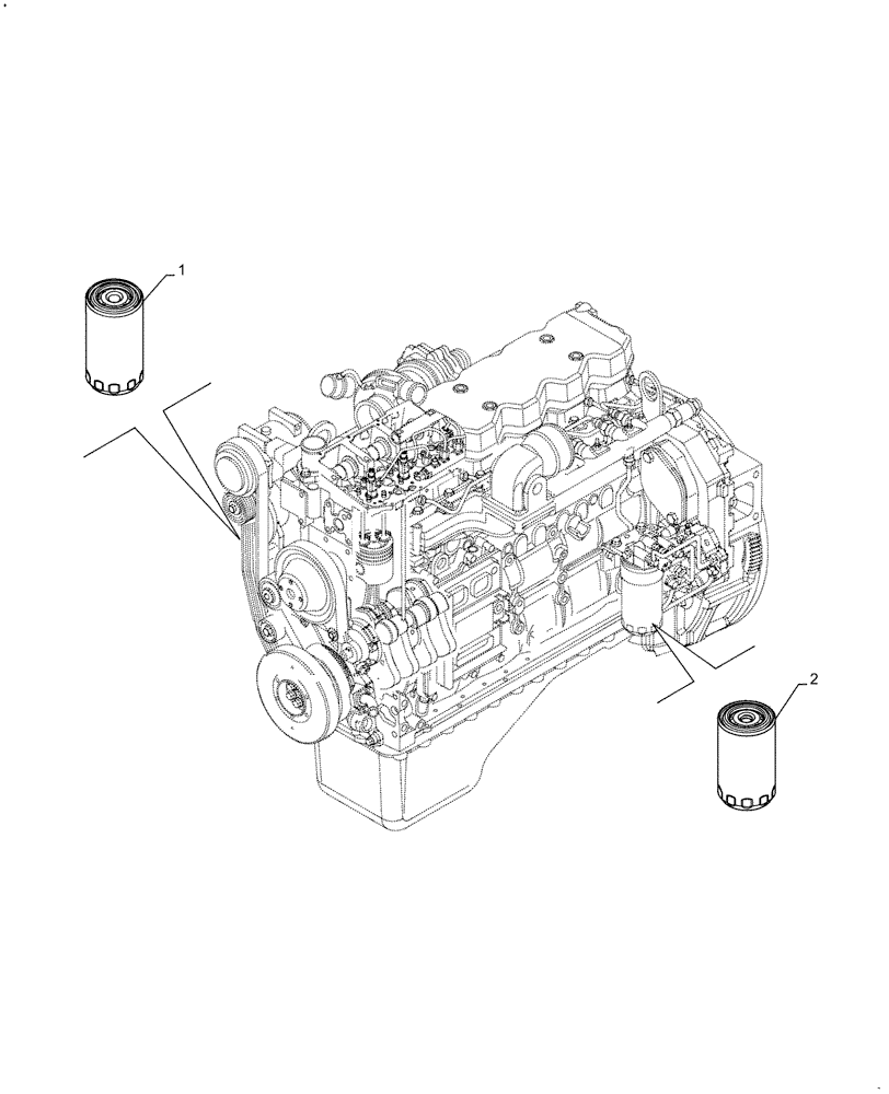 Схема запчастей Case F4HFE613F A012 - (05.100.03[01]) - FILTERS (05) - SERVICE & MAINTENANCE