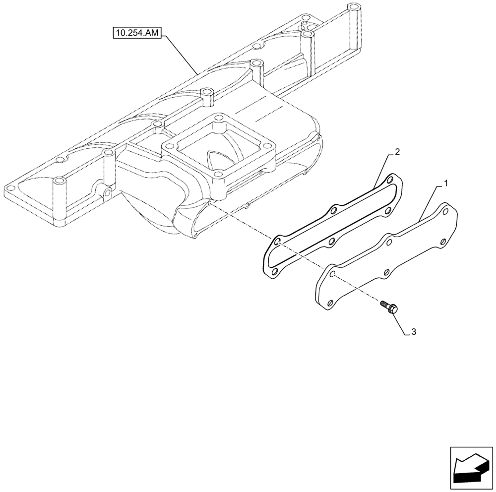 Схема запчастей Case F4HFE613J A006 - (55.202.AA) - MANIFOLD, HEATER (55) - ELECTRICAL SYSTEMS