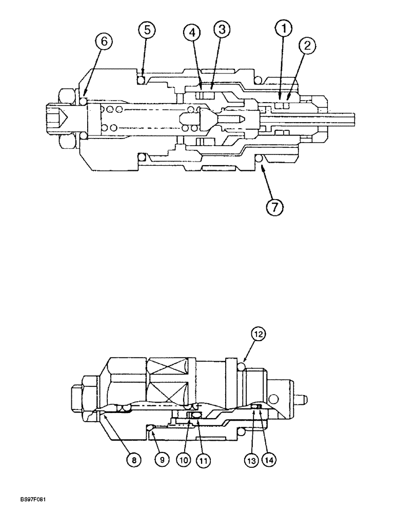 Схема запчастей Case 9030B - (8-150) - HYDRAULIC CONTROL VALVE COMPONENTS, RELIEF VALVE COMPONENTS (08) - HYDRAULICS