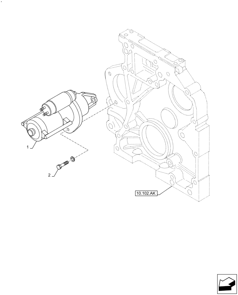 Схема запчастей Case F4HFE413C A002 - (55.201.AE) - ENGINE STARTER (55) - ELECTRICAL SYSTEMS