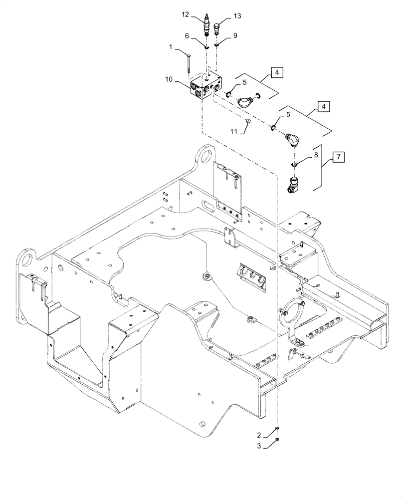 Схема запчастей Case 821F - (35.752.AG) - COOLING FAN RELIEF VALVE INSTALLATION (35) - HYDRAULIC SYSTEMS