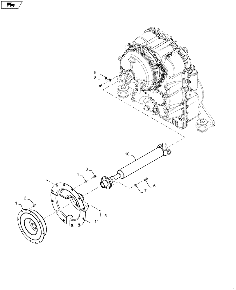 Схема запчастей Case 821F - (21.113.AT) - INPUT SHAFT 4 SPEED (21) - TRANSMISSION