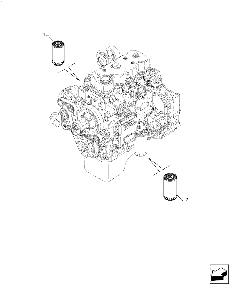 Схема запчастей Case F4HFE413E A002 - (05.100.03) - FILTERS & CAPACITIES (05) - SERVICE & MAINTENANCE