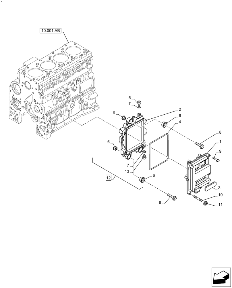 Схема запчастей Case F4HFE413C A002 - (55.015.AA) - ENGINE, CONTROL, UNIT (55) - ELECTRICAL SYSTEMS