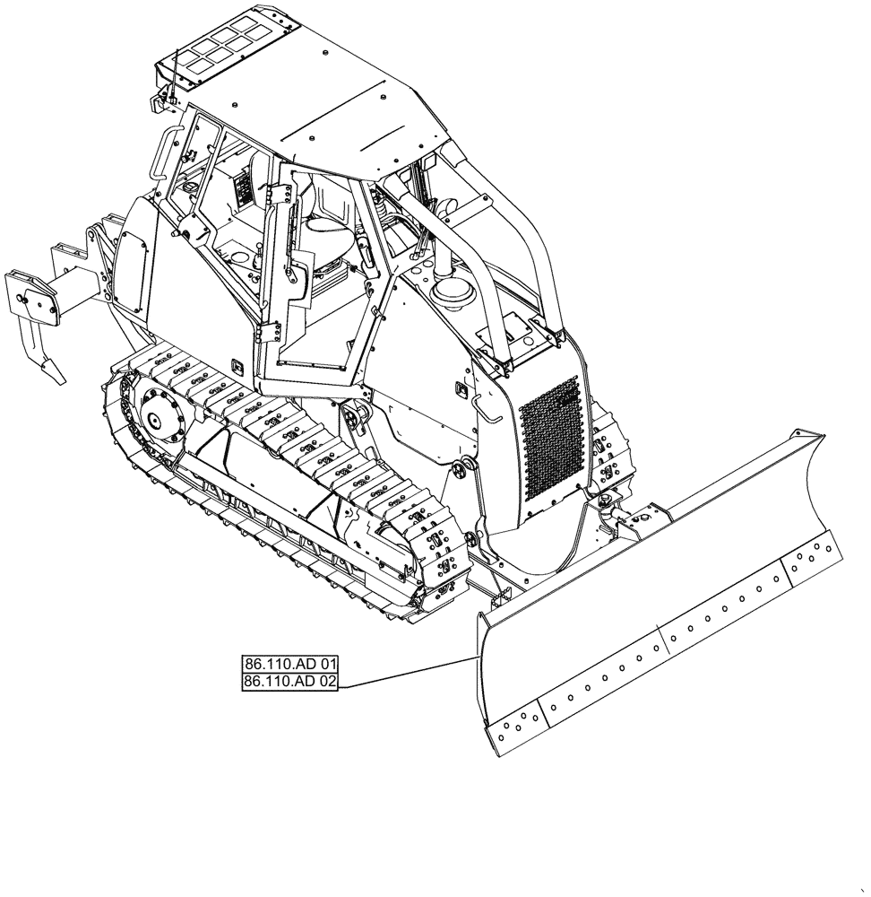 Схема запчастей Case 1650M XLT - (00.000.86[01]) - PICTORIAL INDEX - DOZER (00) - GENERAL & PICTORIAL INDEX