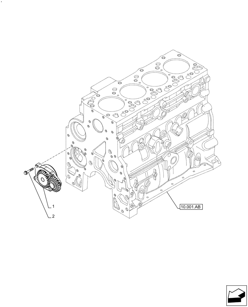 Схема запчастей Case F4HFE413E A002 - (10.304.AC) - ENGINE OIL PUMP (10) - ENGINE