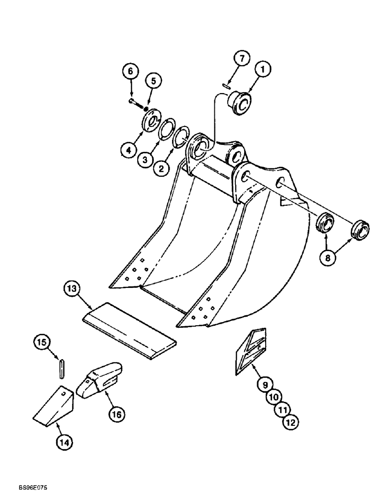 Схема запчастей Case 9060B - (9-102) - H&H BUCKETS - SEVERE DUTY (09) - CHASSIS