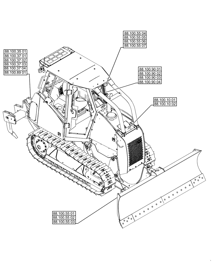 Схема запчастей Case 1650M XLT - (00.000.88[01]) - PICTORIAL INDEX - ACCESSORIES (00) - GENERAL & PICTORIAL INDEX