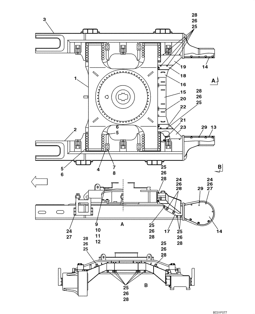 Схема запчастей Case CX800 - (05-01) - UNDERCARRIAGE (11) - TRACKS/STEERING