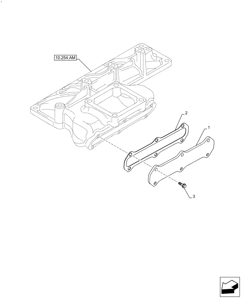 Схема запчастей Case F4HFE413C A002 - (55.202.AA) - MANIFOLD, HEATER (55) - ELECTRICAL SYSTEMS