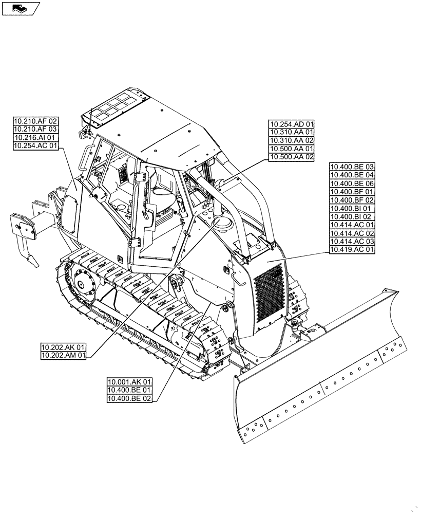Схема запчастей Case 1650M XLT - (10.000.00[01]) - PICTORIAL INDEX - ENGINE (10) - ENGINE