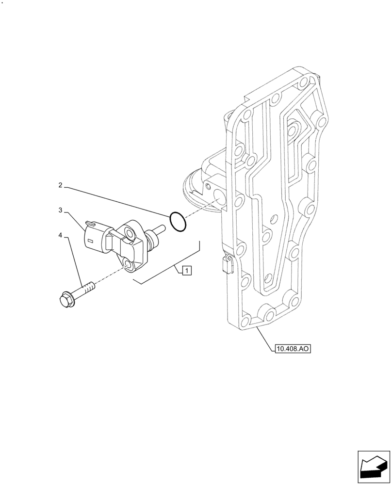 Схема запчастей Case F4HFE413E A002 - (55.013.AD) - ENGINE OIL, SENSOR, PRESSURE (55) - ELECTRICAL SYSTEMS