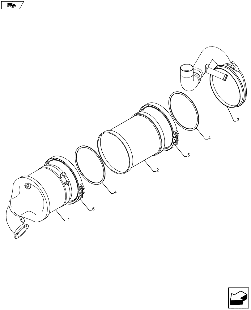 Схема запчастей Case 750M WT/LGP - (10.254.AL[02]) - MUFFLER (10) - ENGINE