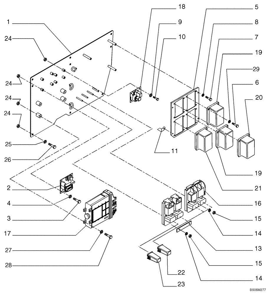 Схема запчастей Case 921E - (04-12) - PANEL, CONTROL - FUSE AND RELAY MOUNTING (04) - ELECTRICAL SYSTEMS