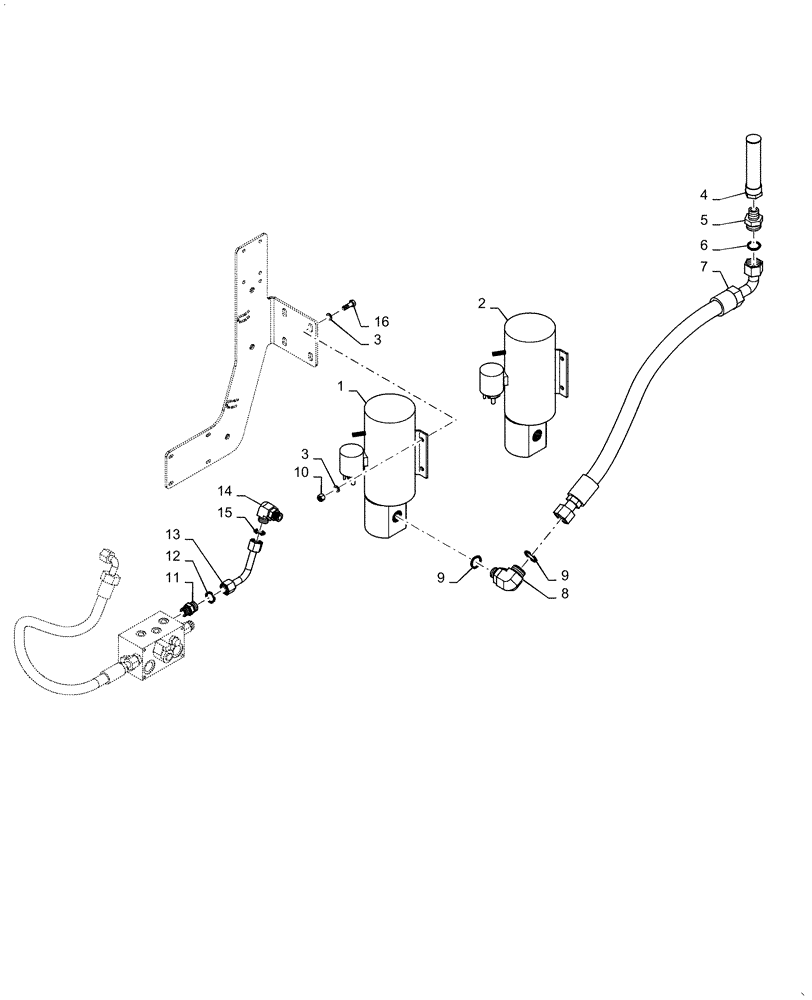 Схема запчастей Case 821F - (41.200.BO) - AUXILIARY STEERING PUMP INSTALLATION (41) - STEERING