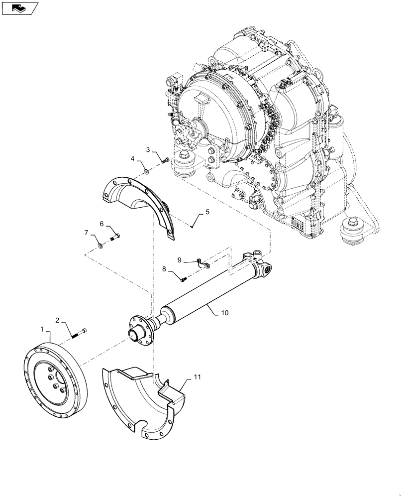 Схема запчастей Case 921F - (21.113.AT[01]) - INPUT SHAFT 5 SPEED (21) - TRANSMISSION