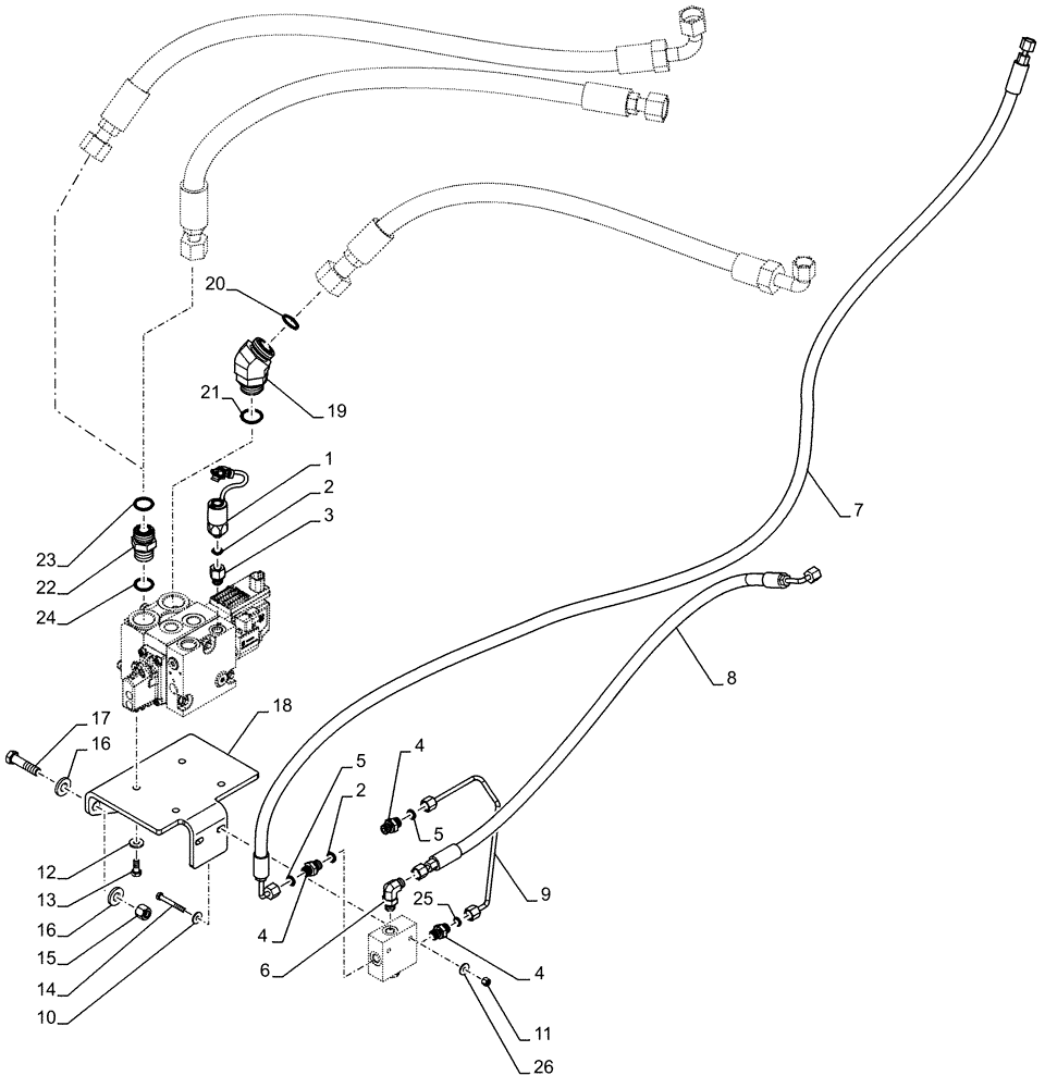 Схема запчастей Case 821F - (41.200.AT[06]) - STANDARD STEERING WITH JOYSTICK (41) - STEERING